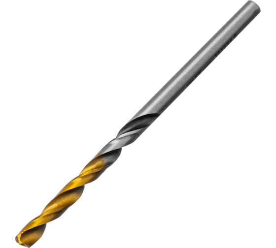 Сверло спиральное по металлу 3.2x65 мм, Р6М5, Golden Tip, многогранная заточка, 2 шт Denzel 718269