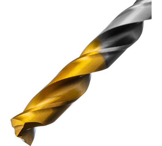 Сверло спиральное по металлу 8.5x117 мм, Р6М5, Golden Tip, многогранная заточка Denzel 718283