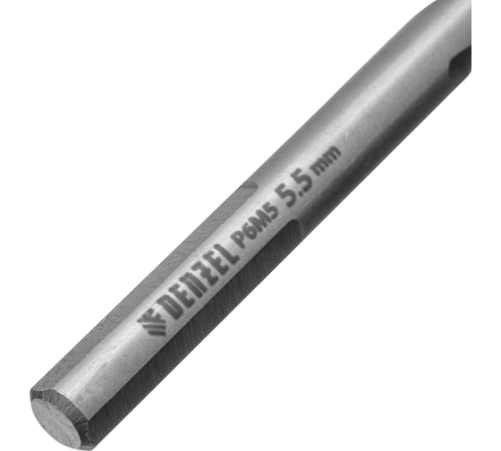 Сверло спиральное по металлу 5.5x93 мм, Р6М5, Golden Tip, многогранная заточка Denzel 718277