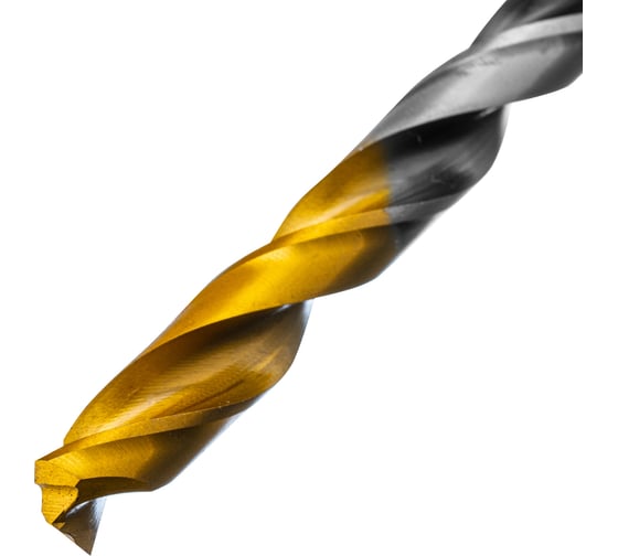 Сверло спиральное по металлу 7.5x109 мм, Р6М5, Golden Tip, многогранная заточка Denzel 718281