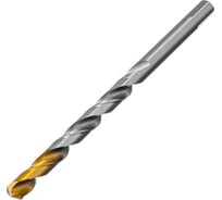 Сверло спиральное по металлу 12x205 мм, Р6М5, Golden Tip, удлиненное Denzel 718265