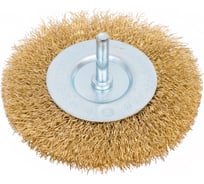 Щетка для дрели дисковая Industrial 100 мм, шпилька, витая проволока 0.3 мм TOLSEN 77543
