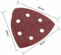 Треугольный шлифовальный лист, 90 мм, Р100, 100 шт Vitatools T-P100-90-100-6
