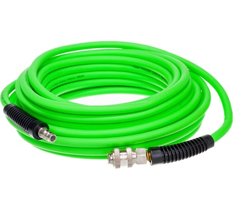 Шланг резиновый профессиональный с быстросъемными соединениями и пвх покрытием (15 м; 6х12 мм; 15 бар) Pegas 4928