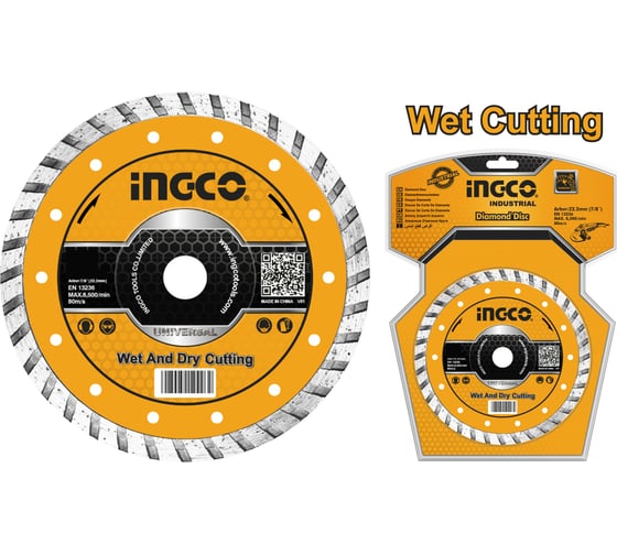 Диск алмазный ультратонкий INDUSTRIAL (115х8х0.8х20/22 мм) INGCO DMD031151HT 1