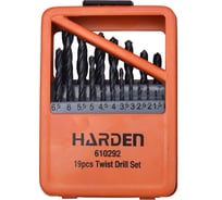 Набор сверл по металлу HSS (19 шт; 1-10 мм) HARDEN 610292