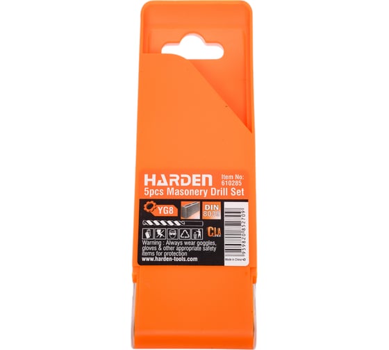 Набор сверл по бетону и кирпичу (5 шт; 4, 5, 6, 8, 10 мм) HARDEN 610285