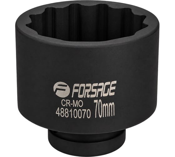 Головка ударная глубокая Forsage 70мм (12гр.), 1" F-48810070(26391)