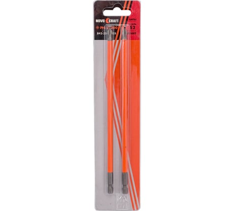 Биты в слайдере (2 шт; PH2; 200 мм; s2) Novocraft B42-22-2002S