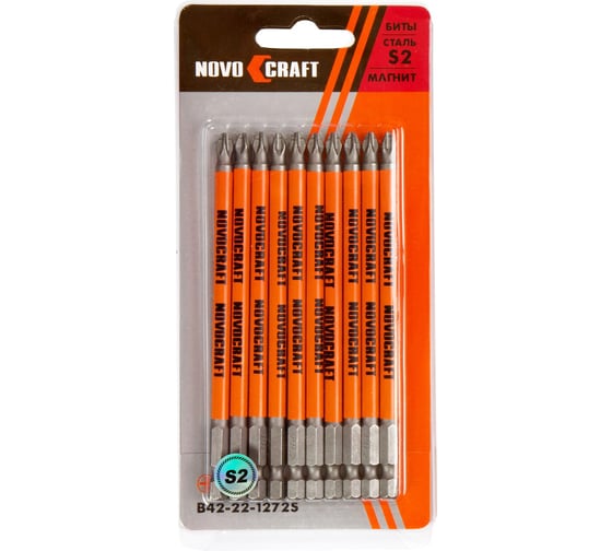 Биты в слайдере (10 шт; PH2; 127 мм; s2) Novocraft B42-22-1272S