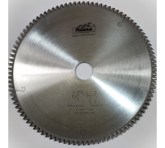 Пила дисковая TCT 250x2.6/2.0x30 мм, z100 87.1 TFZ N Pilana CT00650255