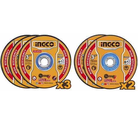 Набор дисков INGCO 76х10мм 5шт. SUPER MCD303768