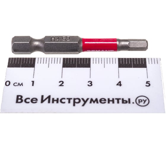 Бита шестигранная REXANT HEX-4, 50 мм для шуруповерта сталь S2 уп 2 шт 92-0422-1