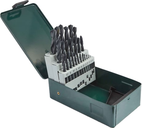 Набор сверл по металлу в металлической коробке HC25И (25 шт; 1-13 мм; шаг 0.5 мм; HSS) SDW TOOLS se00013