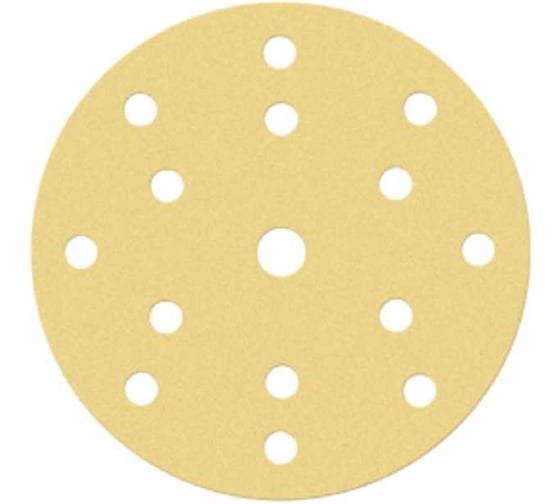 Шлифовальный круг 255 Gold paper Р80, 15 отверстий, D150 мм, 50 шт A1 255Gold-0080-set50 1