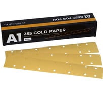 Шлифовальная полоса 255 Gold paper Р80, 15 отверстий, 70х420 мм, 50 шт A1 255GS-0080-set50