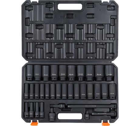 Набор головок ударных 34 предмета, 1/2"DR, 8-36 мм, пласт. кейс Airline ATAS410