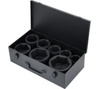 Набор головок ударных 1", 8 шт, 50-100 мм, пласт. кейс Airline ATAS423