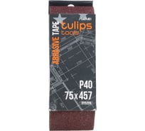 Лента шлифовальная (3 шт; 75х457 мм; P40) Tulips tools EA07-401