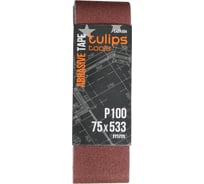 Лента шлифовальная (3 шт; 75х533 мм; P100) Tulips tools EA07-504