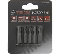 Биты намагниченные (5 шт; сталь CrV; PH1х25 мм) TUNDRA 2270953