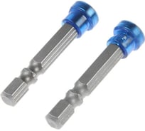 Биты намагниченные (2 шт; круглый магнитный фиксатор; сталь S2; PH2х50 мм) ТУНДРА 2393921