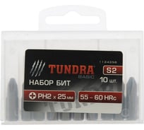 Биты намагниченные (10 шт; сталь S2; PH2х25 мм) TUNDRA 1124358