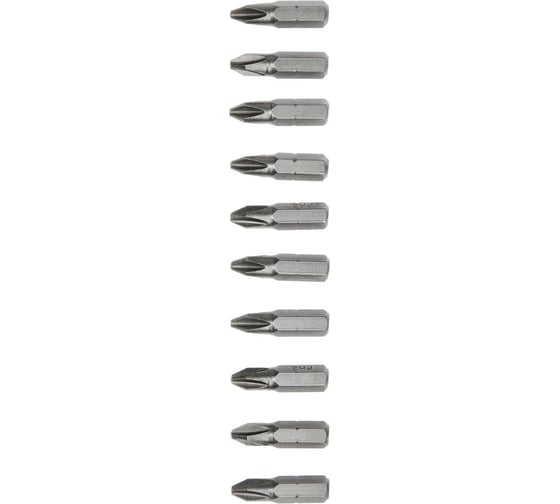 Биты намагниченные (10 шт; сталь S2; PH2х25 мм) TUNDRA 1124358