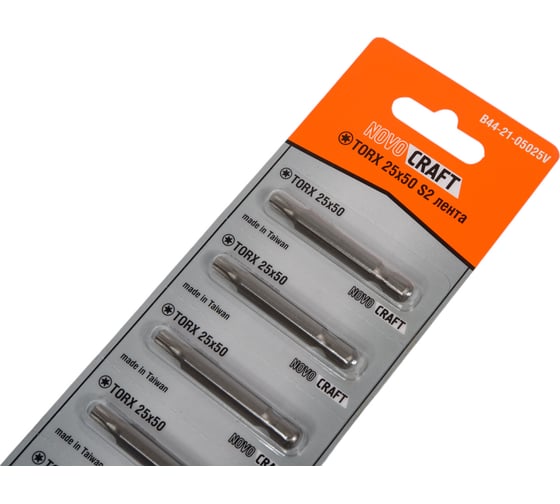 Биты TORX в ленте (10 шт; T25; 50 мм; s2) Novocraft B44-21-05025V