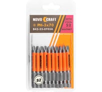 Биты в блистере (10 шт; PH3; 70 мм; s2) Novocraft B42-22-0703A