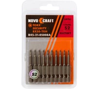 Биты Torx SECURITY в блистере (10 шт; TXH8; 50 мм; S2) Novocraft B45-21-05008A