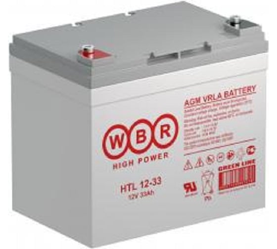 Аккумуляторная батарея HTL12-33 12 В, 33 А*ч WBR УТ-00000287