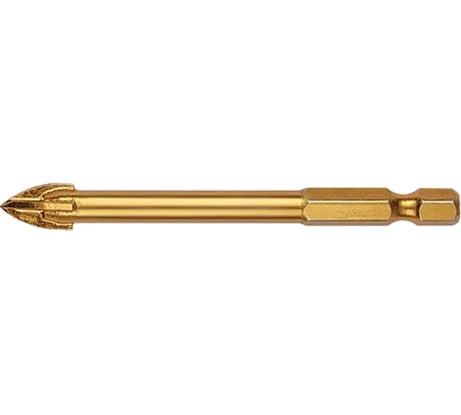 Сверло по кафелю (10x84 мм; 4 режущие кромки; титановое покрытие; U-хвостовик под биту) FIT 35478