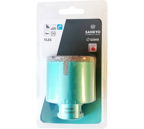 Сверло алмазное по керамограниту (60 мм; М14) Sankyo STDA060000