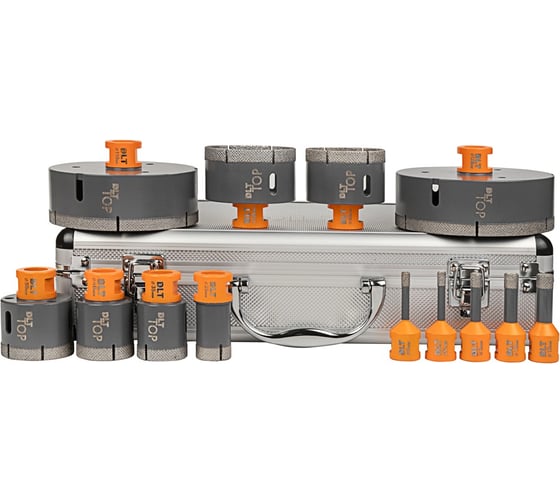 Набор алмазных коронок №16/1 TOP, 13 шт, кейс DLT 2888