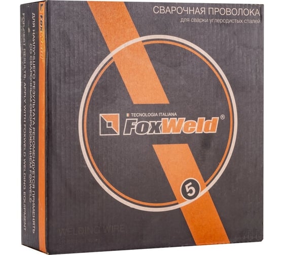 Проволока сварочная омедненная ER70S-6 (5 кг; 1 мм; D200) FOXWELD 4174