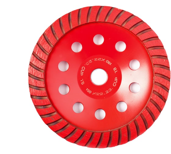 Чашка шлифовальная алмазная TURBO 180 мм REDVERG 900401 6627131
