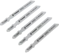 Пилки по металлу для лобзика (5 шт; 50/75х2 мм; BIMETAL; T118BF) ТУНДРА 2706867