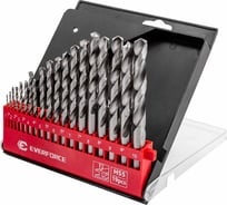 Сверла по металлу, набор 19 шт, 1-10 мм EVERFORCE EF-DBS19(60678)