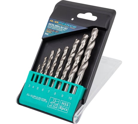 Набор сверл по металлу, iLOFORCE 8 предметов, 3-10мм IF-DBS08(60702)