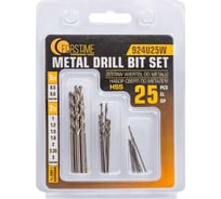 Набор сверл по металлу, FORSTIME 25 предметов FT-924U25W(60690)