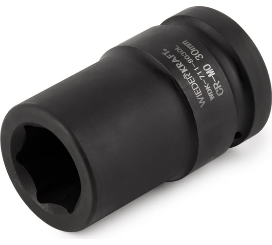 Головка торцевая ударная глубокая 6-гранная (30 мм; 1") WIEDERKRAFT WDK-711-8030L