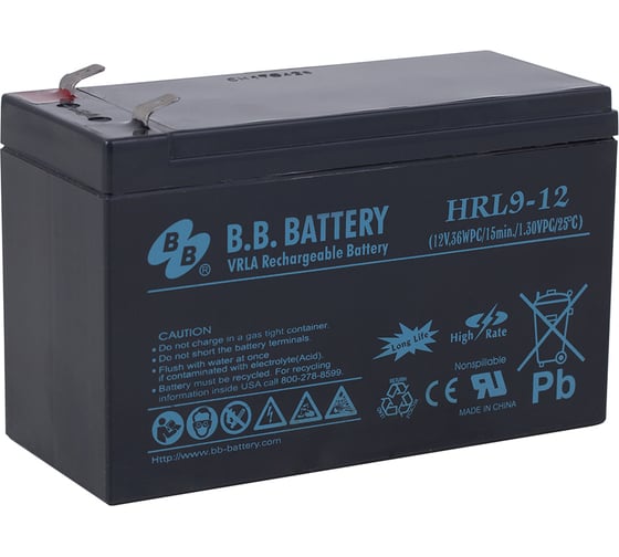 Аккумуляторная батарея 12 В, 9 А*ч BB Battery HRL 9-12