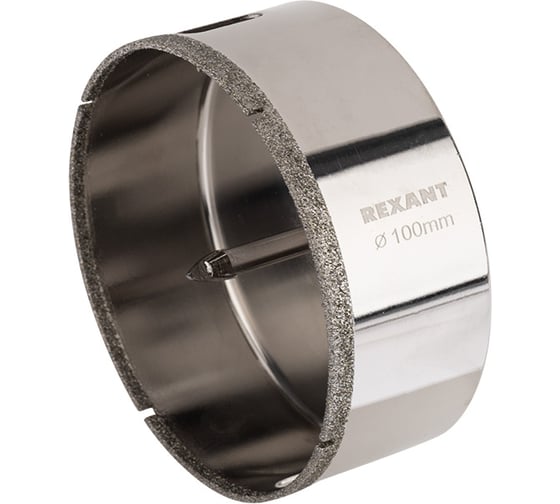 Коронка алмазная REXANT 100 мм с центровочным сверлом 92-0021