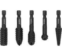 Набор бор-фрез по дереву 12 мм, HEX, 5 предметов YATO YT-61747