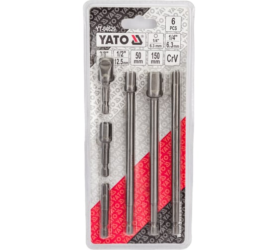 Держатель-адаптеры торцовых головок 1/2", 3/8", 1/2" YATO YT-04629 371404629 092 1