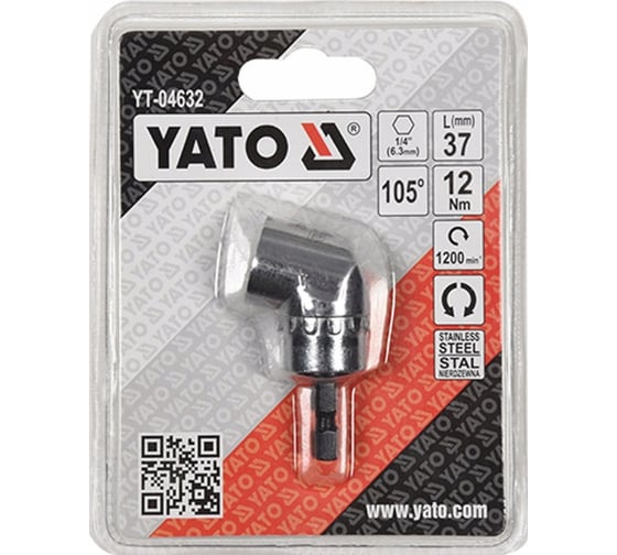 Адаптер угловой для бит YATO 37мм, 1/4" YT-04632 361404632 092 1