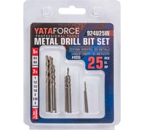 Набор сверл по металлу, YATAFORCE 25 предметов YF-924U25W(60723)