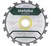 Пильный диск Power Cut Classic 190x30 мм, 18WZ Metabo 628417000