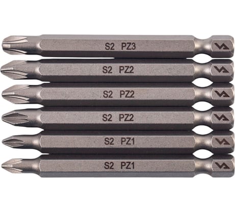 Набор бит PZ, 70 мм, 6 шт VIRA 303245